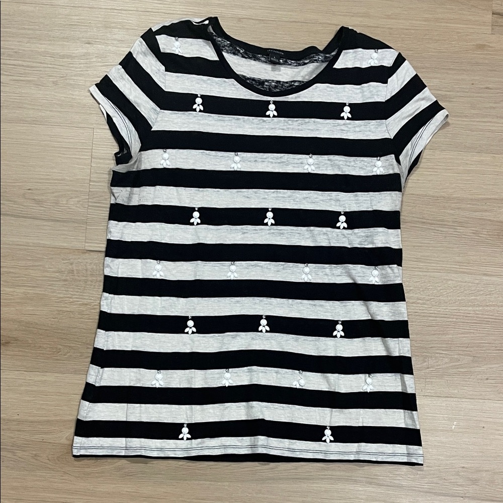Ann Taylor Black and White Top